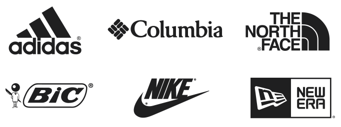 Adidas Columbia The North Face Nike New Era Bic 